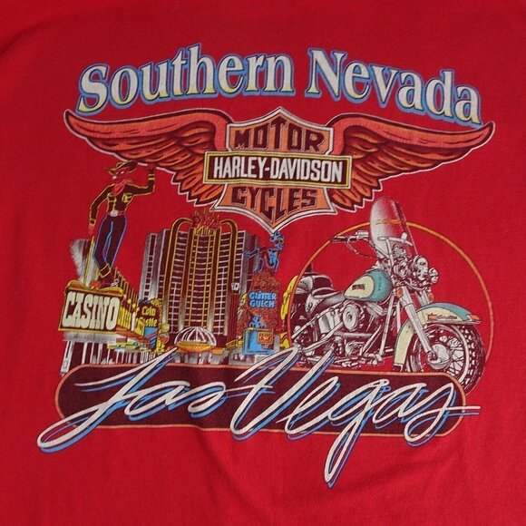 Harley Davidson Las Vegas NV Red Running Cool XL - Picture 6 of 6